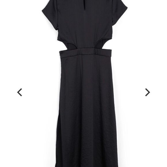 BA&SH Ritz Cutout RARE Midi Classic Slit Dress size 4 NWT - Picture 6 of 14